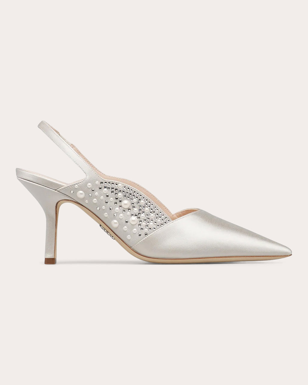 Trish 80 Crystal Satin Slingback