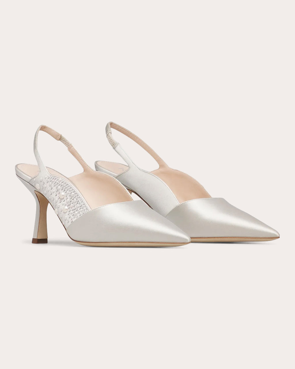 Trish 80 Crystal Satin Slingback
