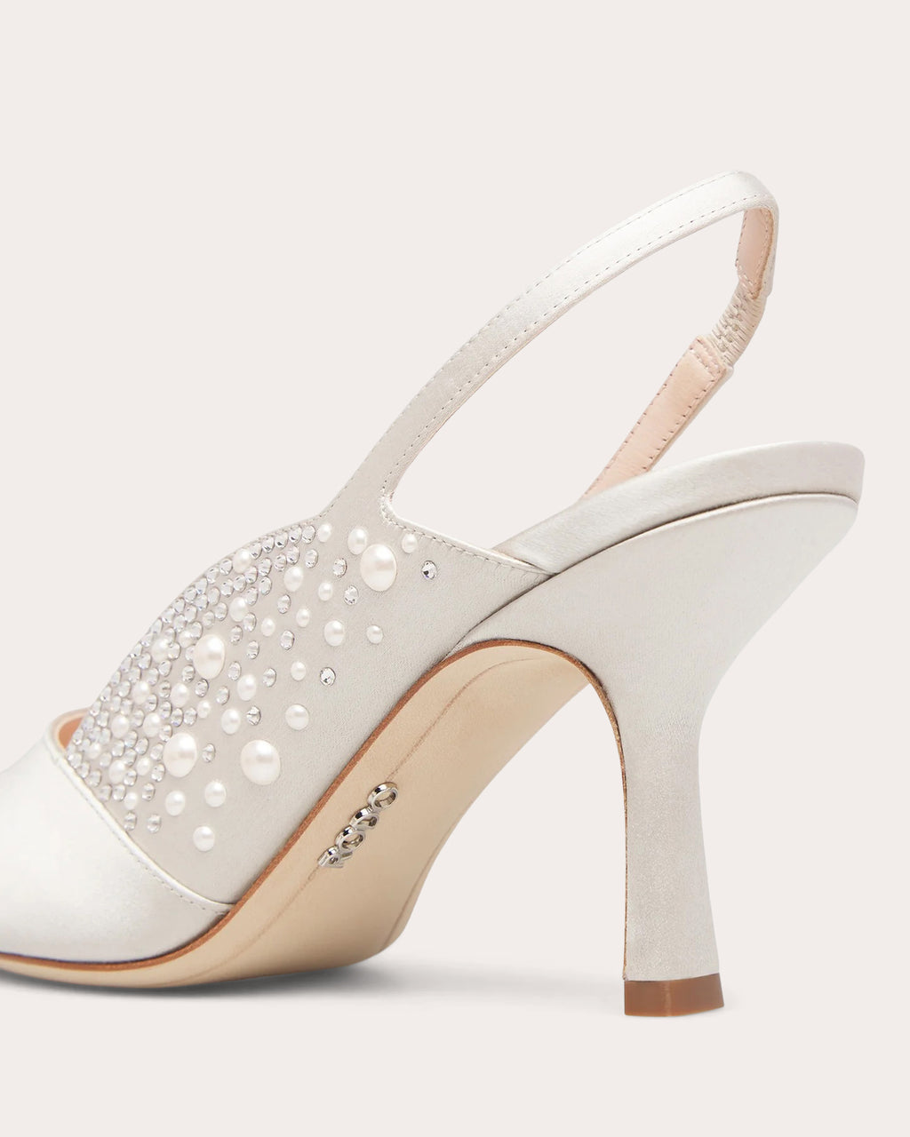 Trish 80 Crystal Satin Slingback