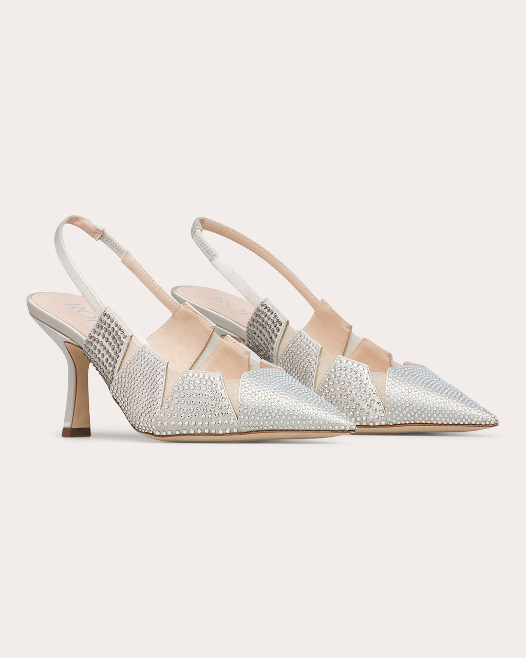 Olivya 80 Crystal Satin Slingback