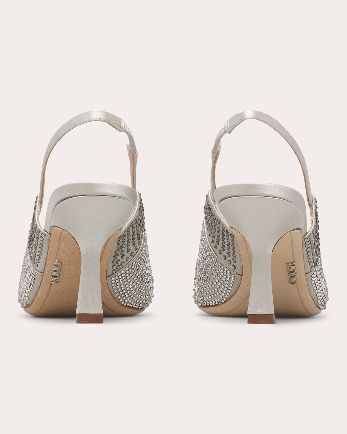 Olivya 80 Crystal Satin Slingback