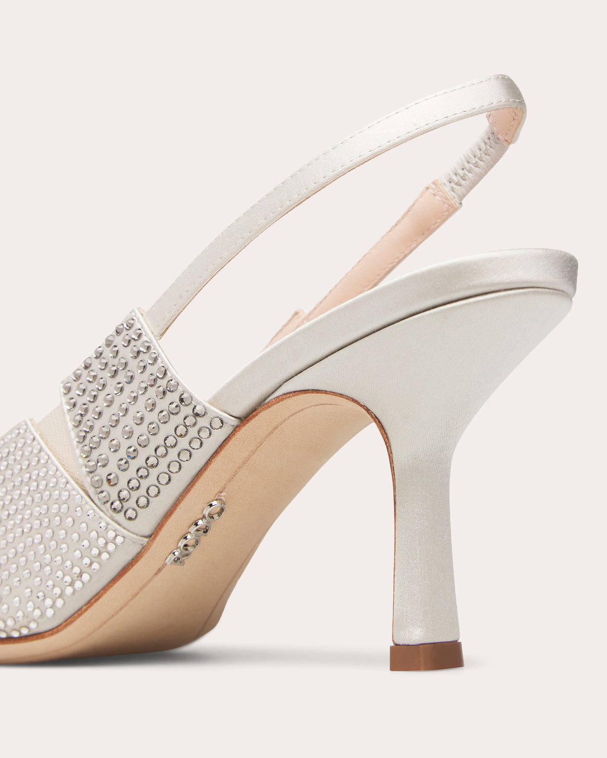 Olivya 80 Crystal Satin Slingback