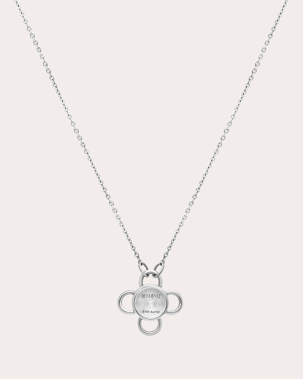 Diamond & 18k White Gold Baby Bolt Pendant Necklace