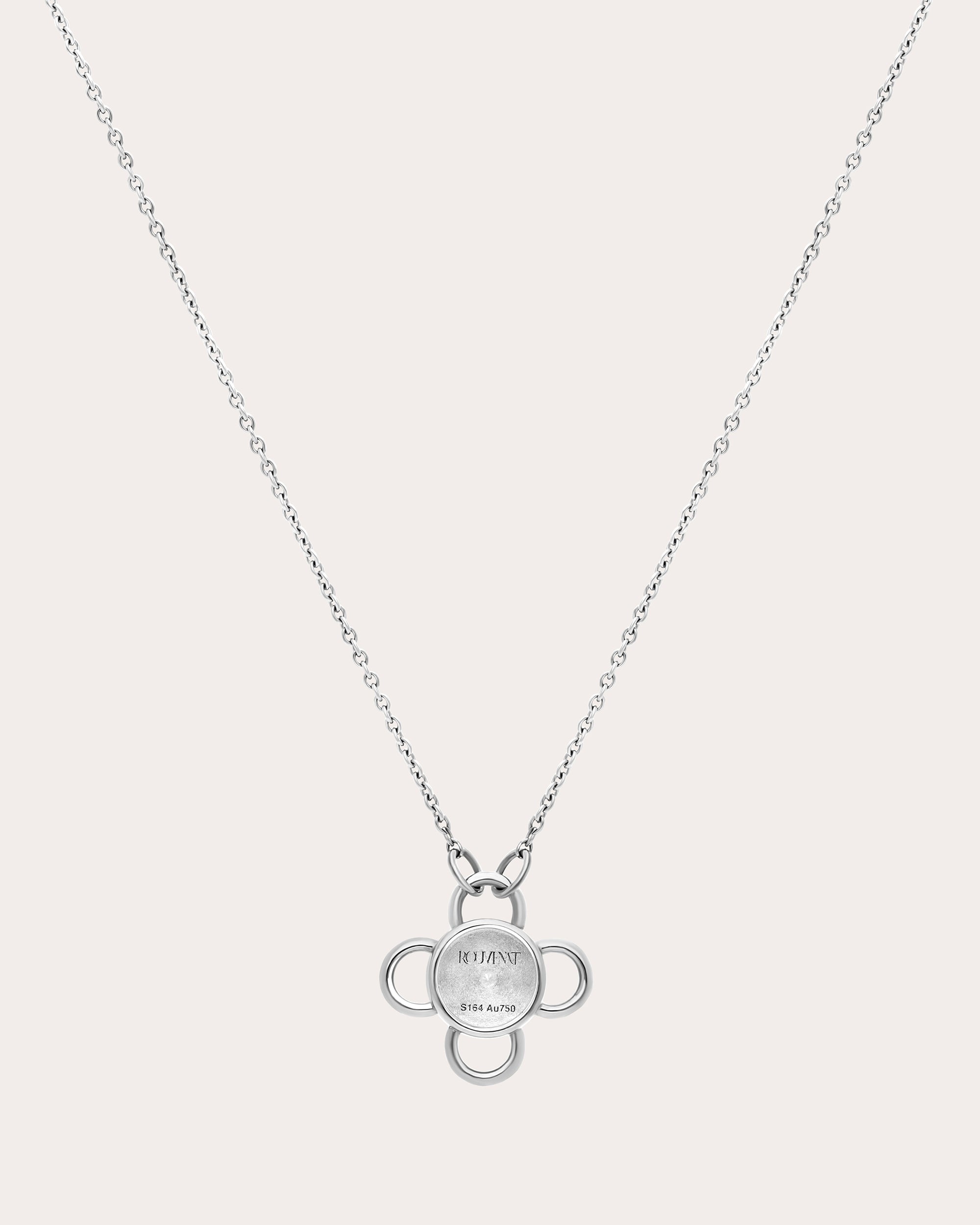 Diamond & 18k White Gold Baby Bolt Pendant Necklace