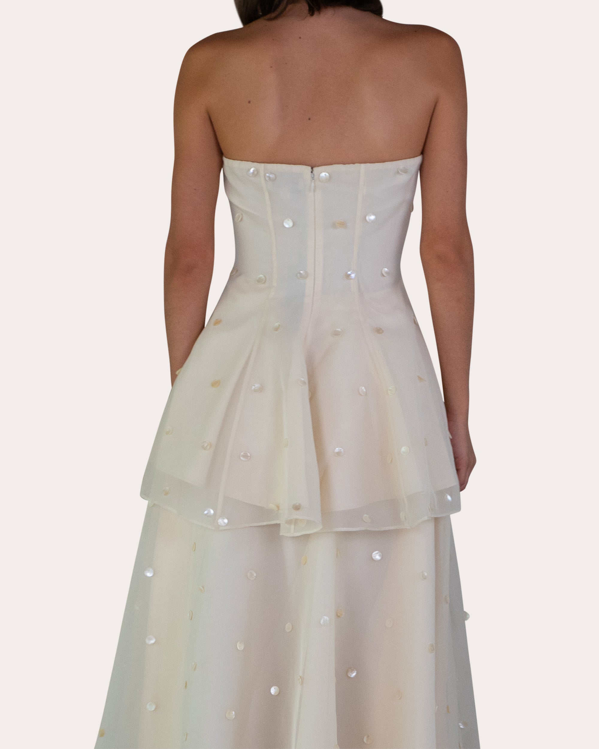 Sable Pearl-Embellished Mini Dress