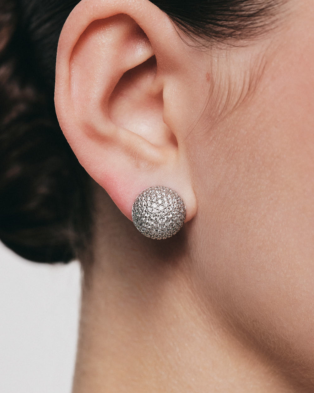 Diamond Mini Orbs Stud Earrings