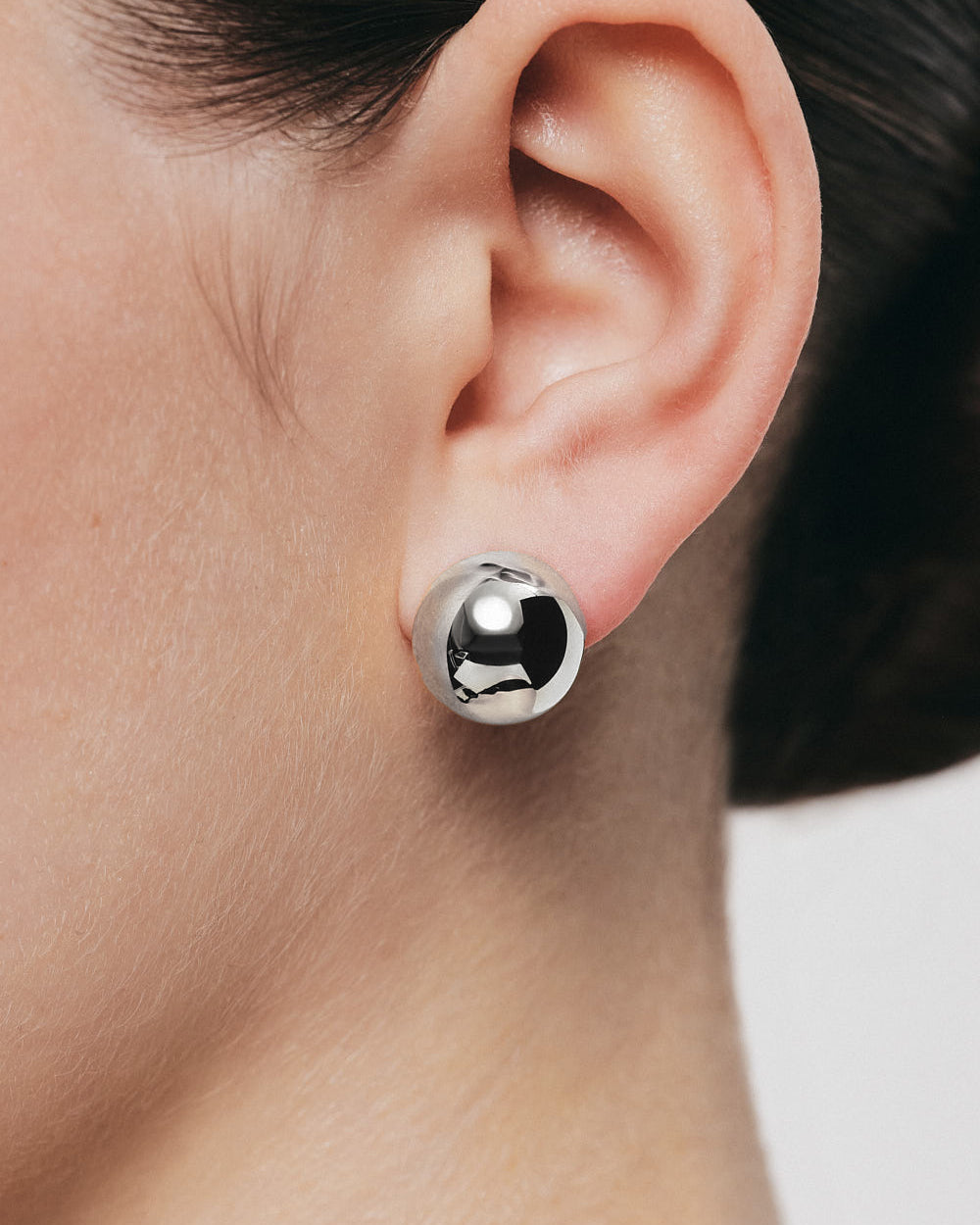 18k Gold Mini Orb Stud Earrings