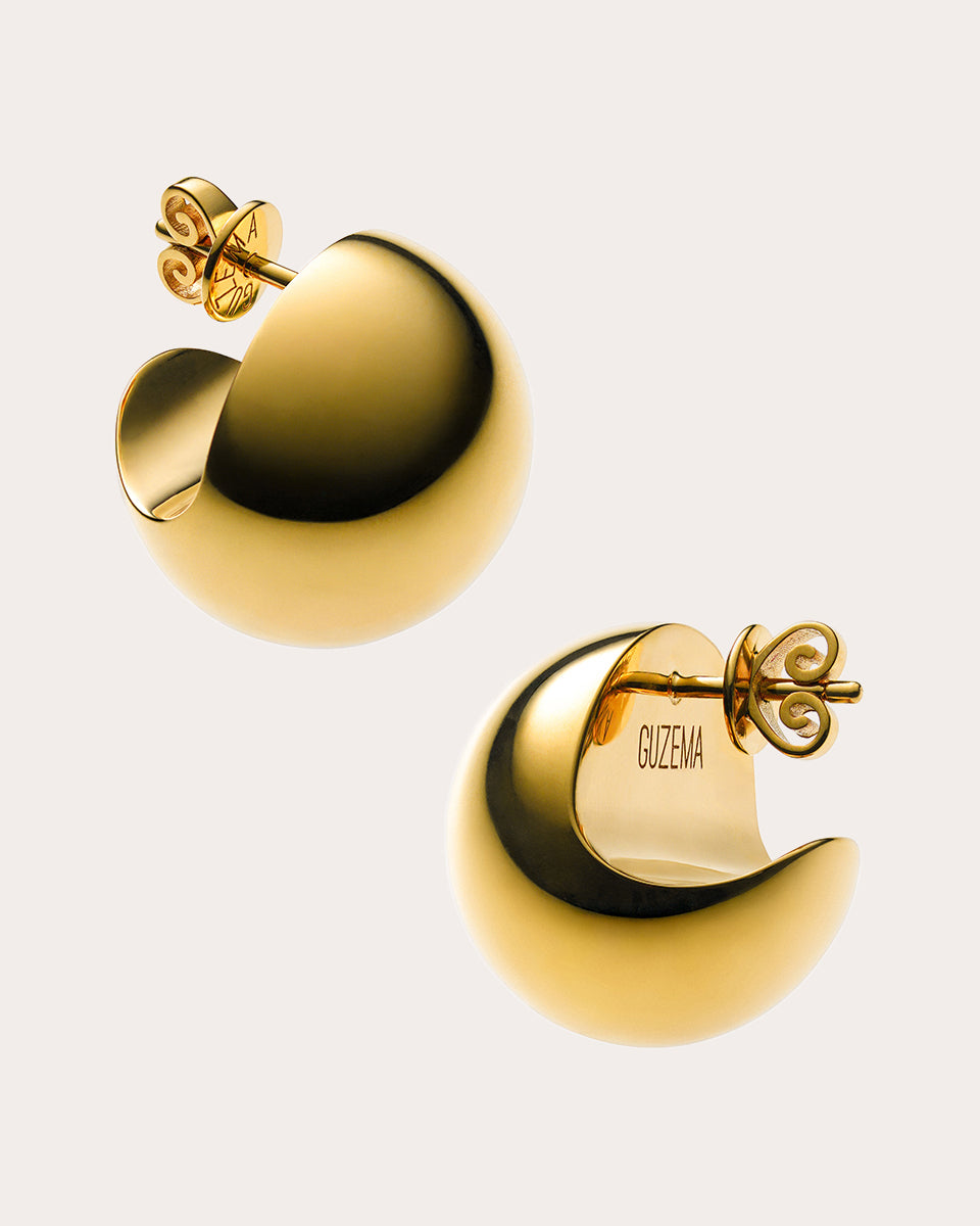 18k Gold Mini Orb Stud Earrings