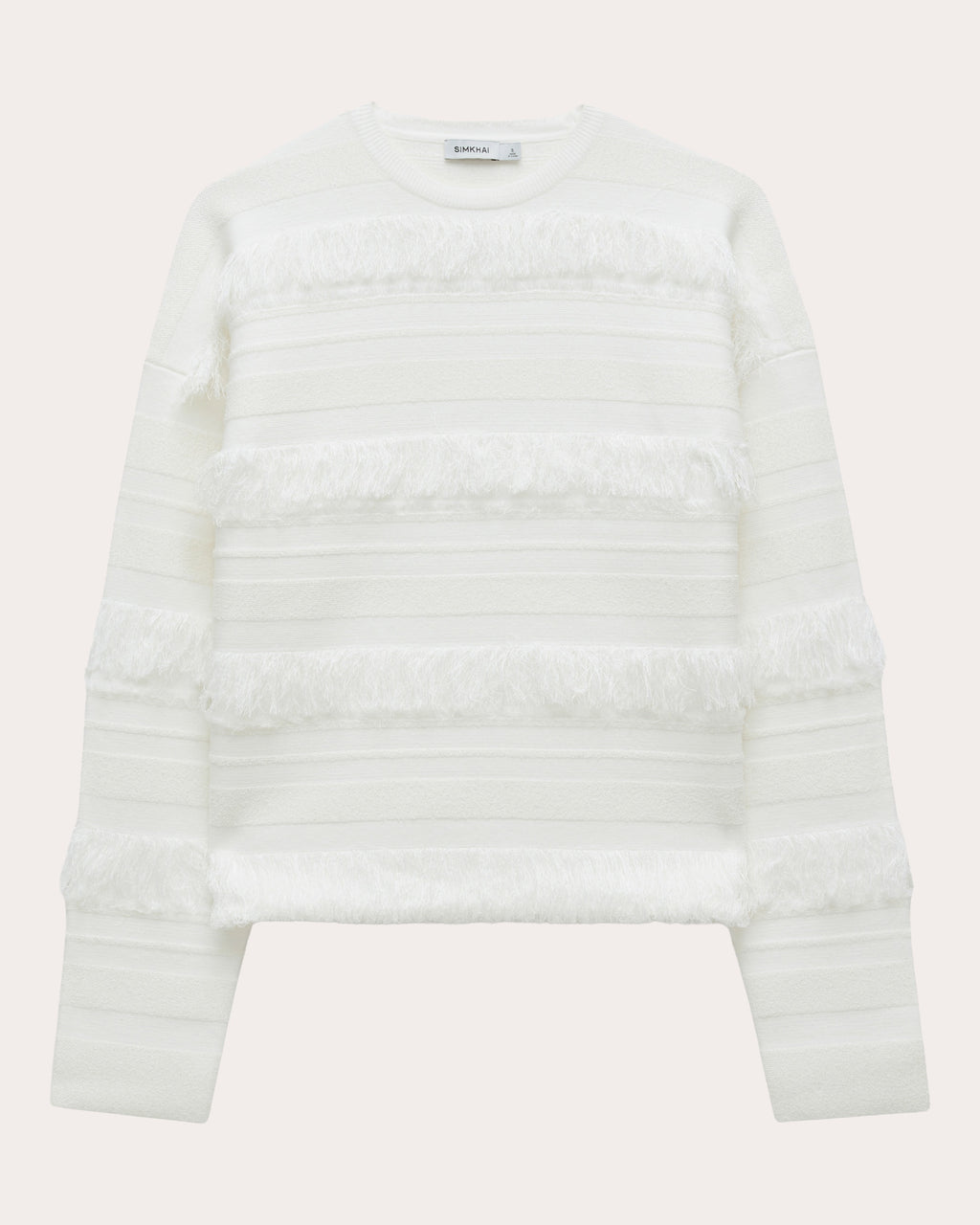Carrick Stripe Fringe Crewneck Sweater
