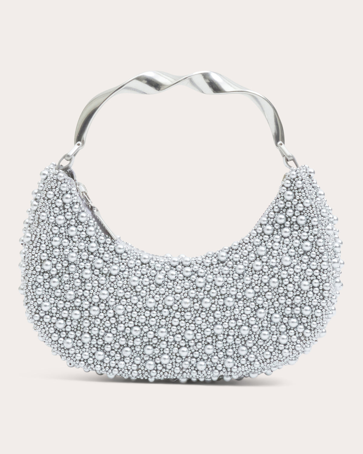 Evelyn Beaded Crescent Handbag