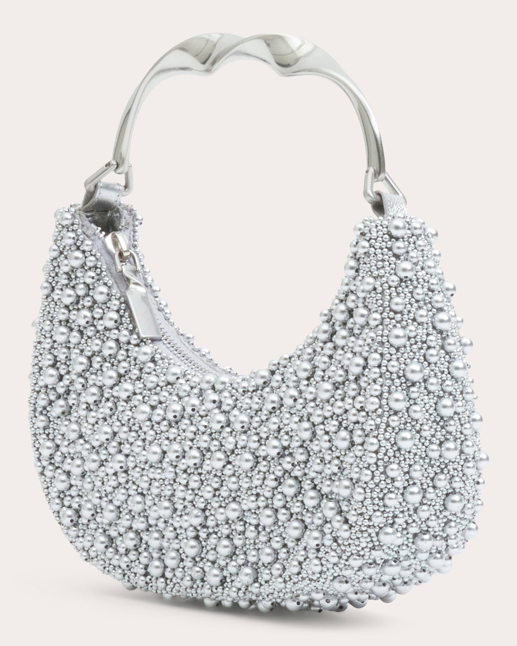 Evelyn Beaded Crescent Handbag