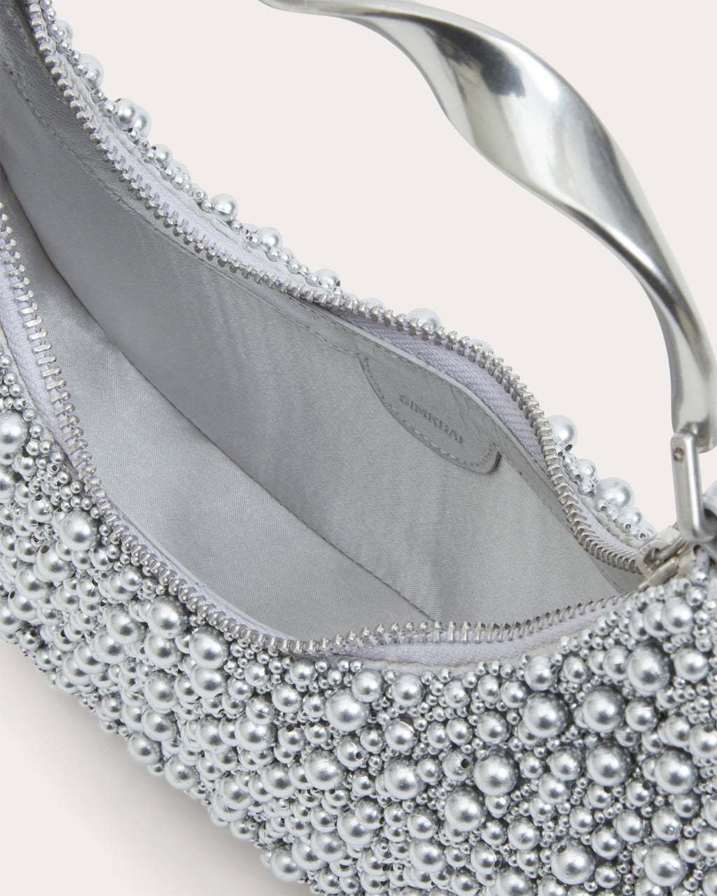 Evelyn Beaded Crescent Handbag