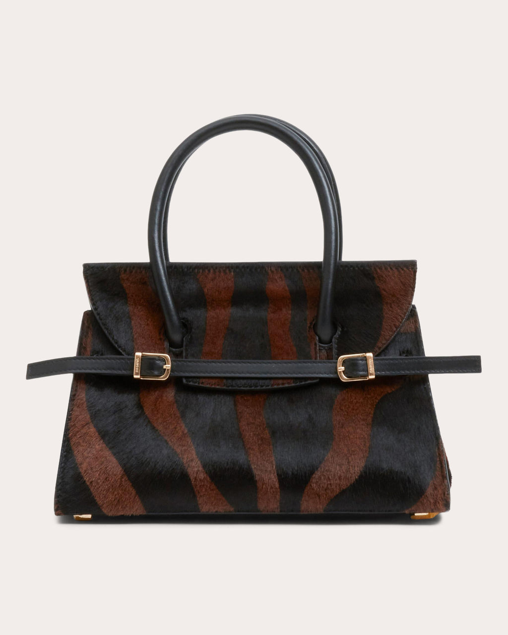 River Zebra Calf Hair Top-Handle Bag