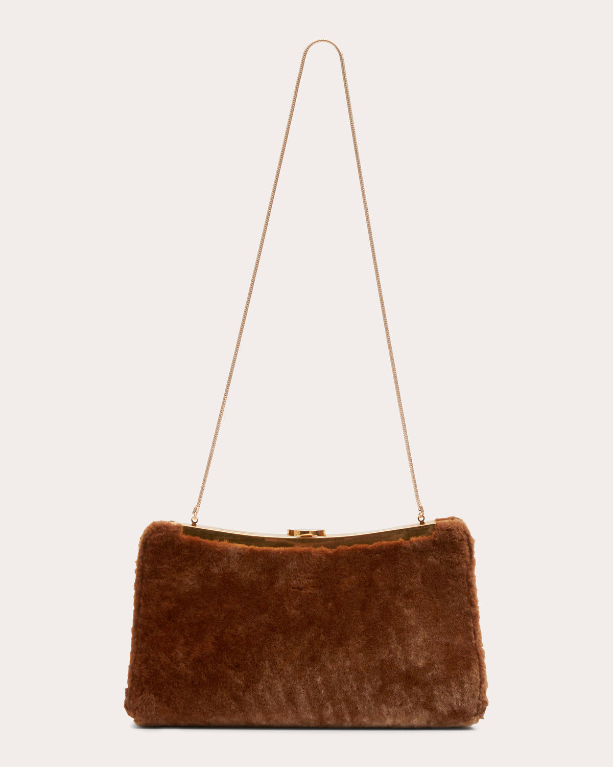 Solange Shearling Clutch