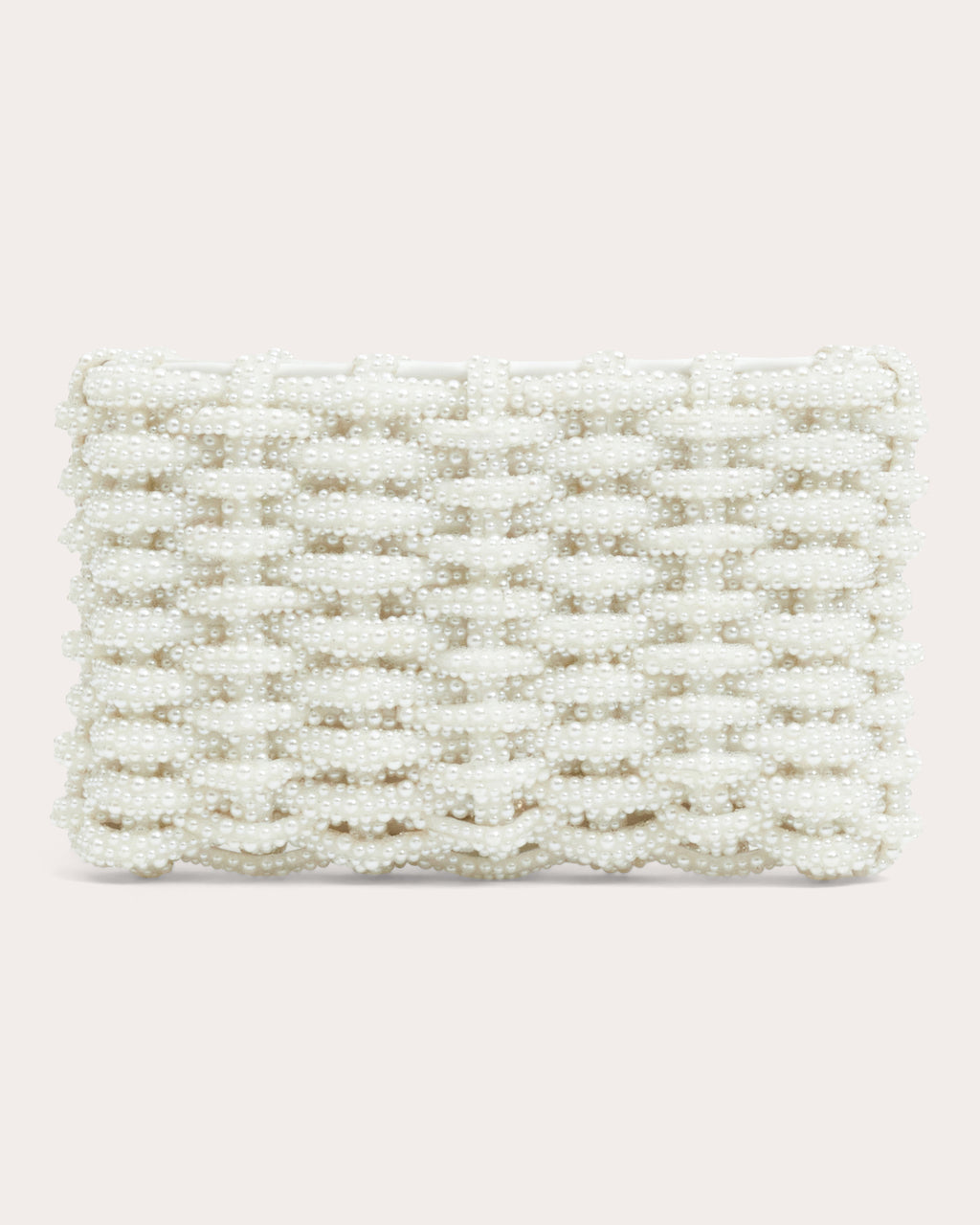 Morgan Woven Faux Pearl Clutch