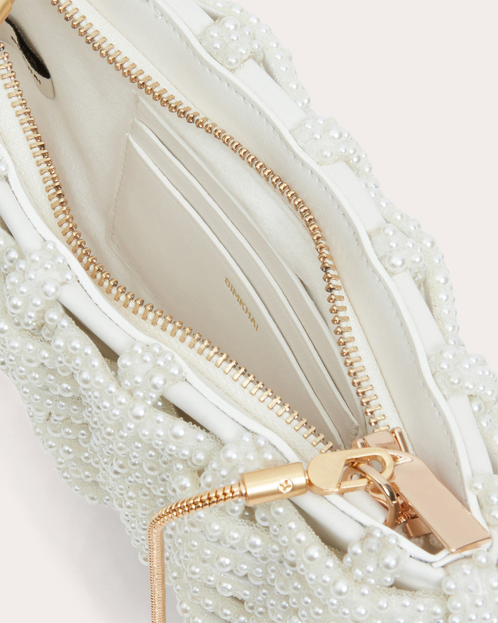 Morgan Woven Faux Pearl Clutch