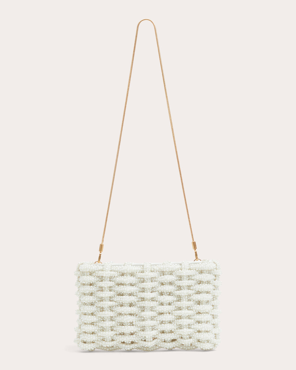 Morgan Woven Faux Pearl Clutch