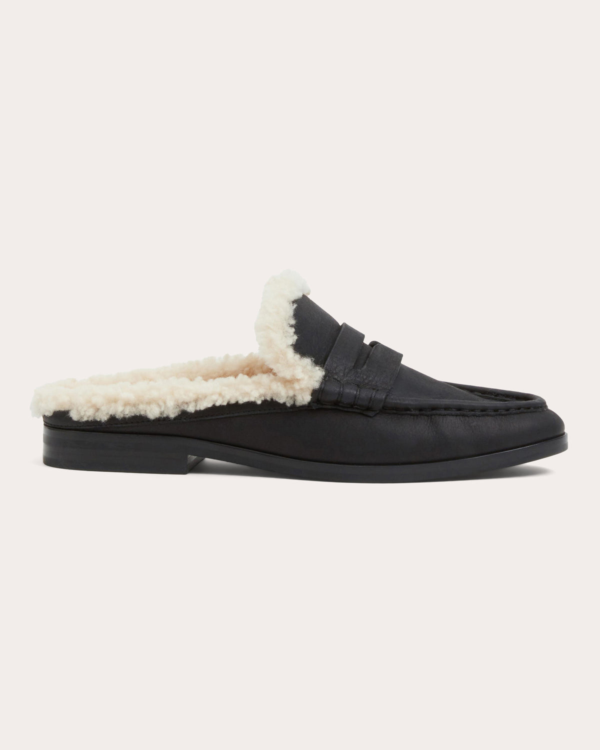 Dean Shearling Leather Loafer Mule