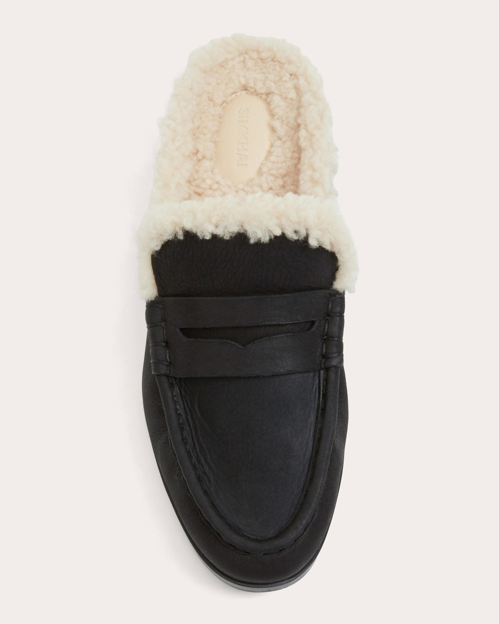 Dean Shearling Leather Loafer Mule