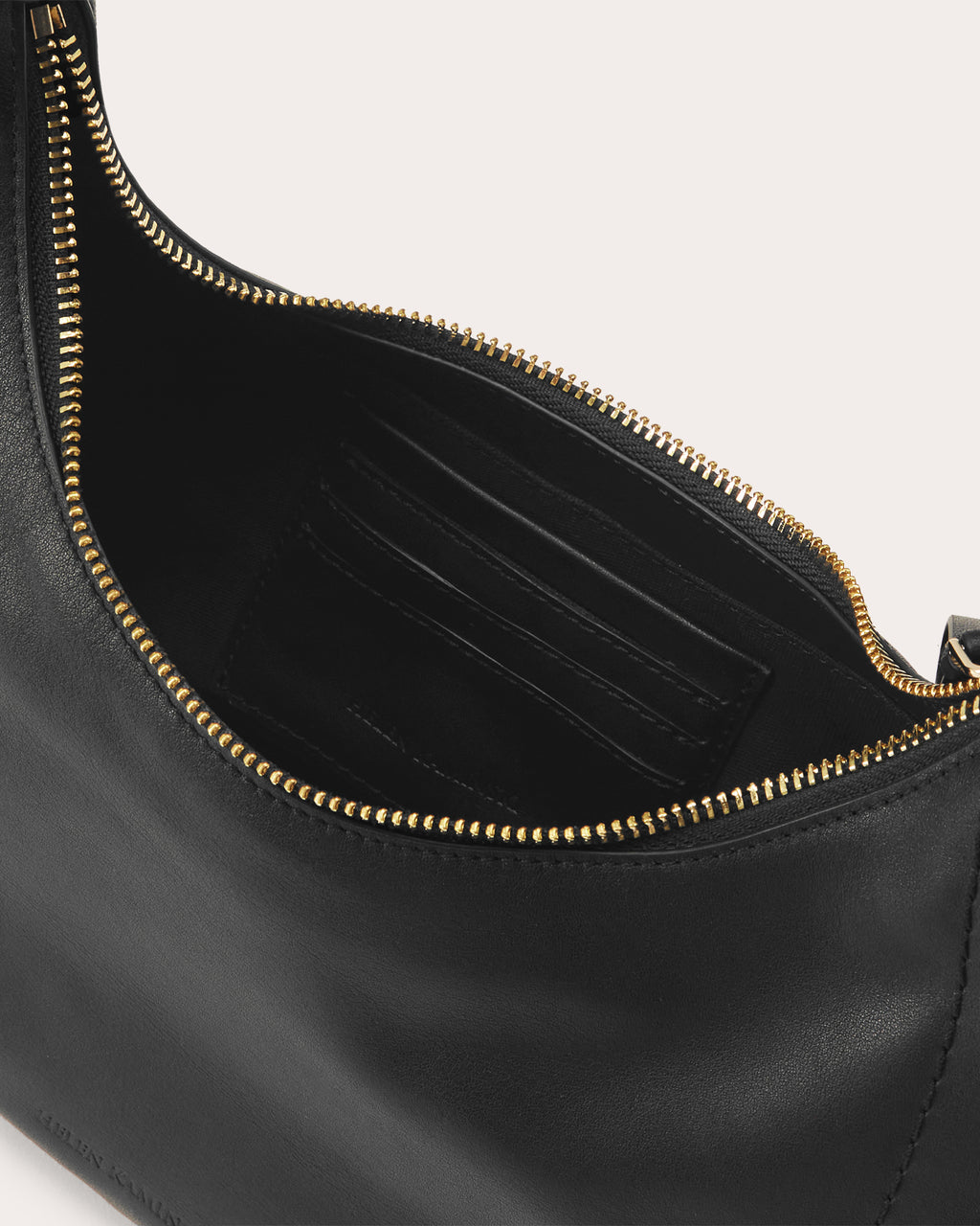 Soleil Whipstitch-Trimmed Leather Shoulder Bag