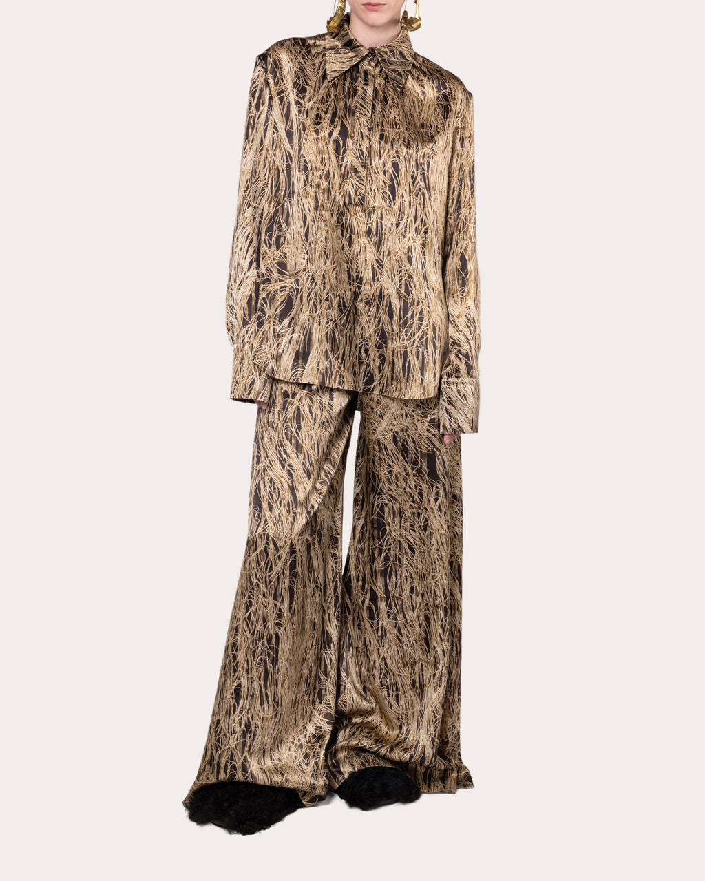 Juniper Printed Silk Satin Blouse