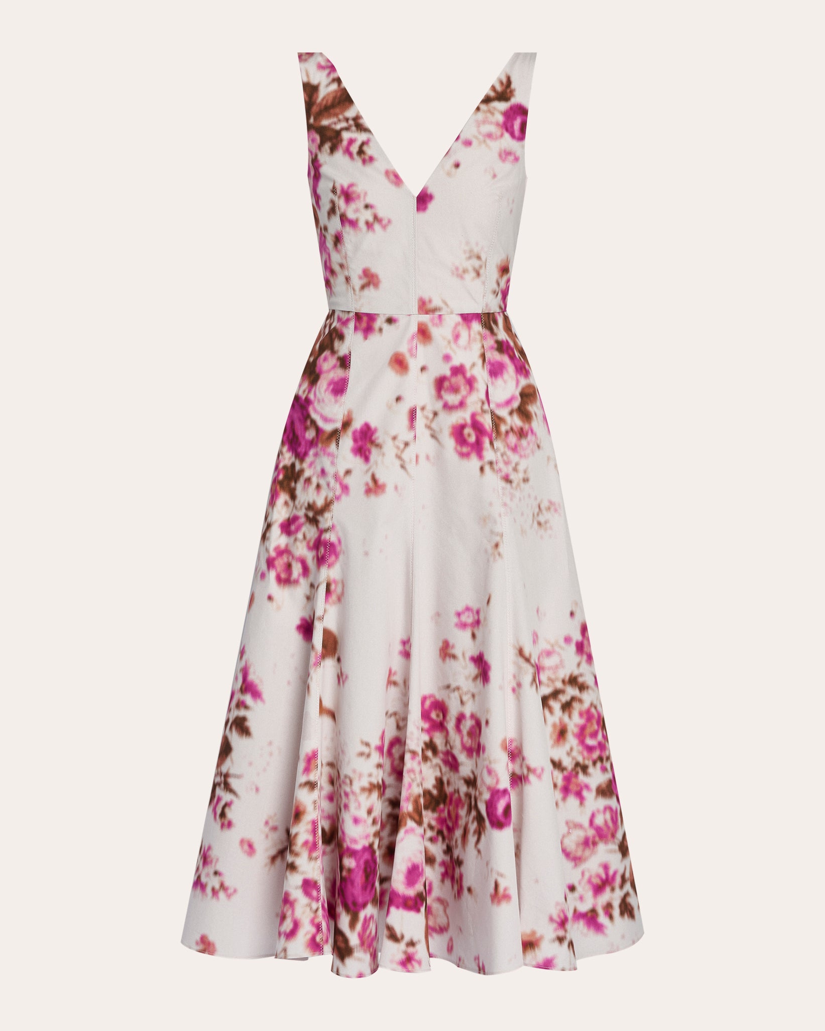Floral Cotton Fit & Flare Midi Dress