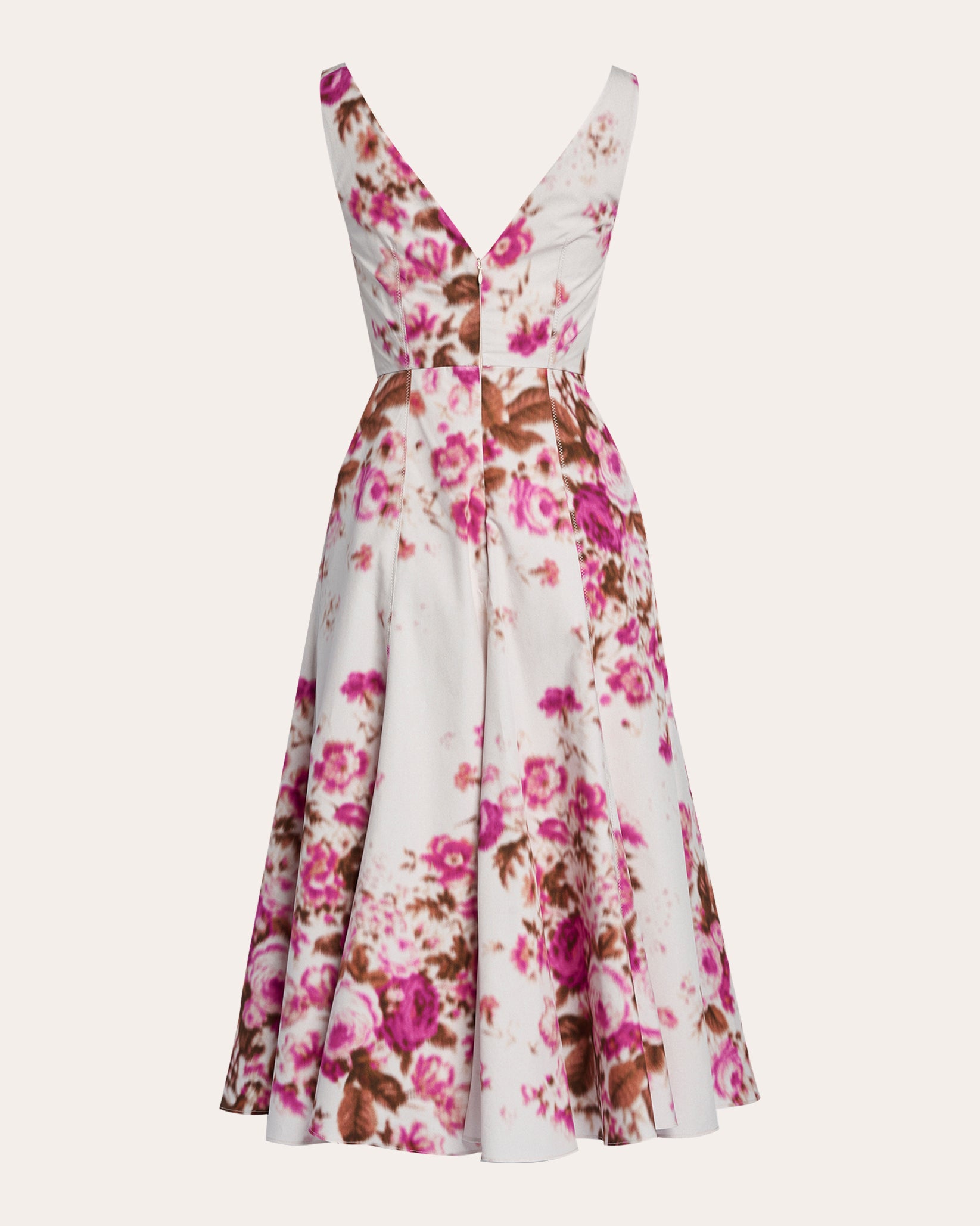 Floral Cotton Fit & Flare Midi Dress