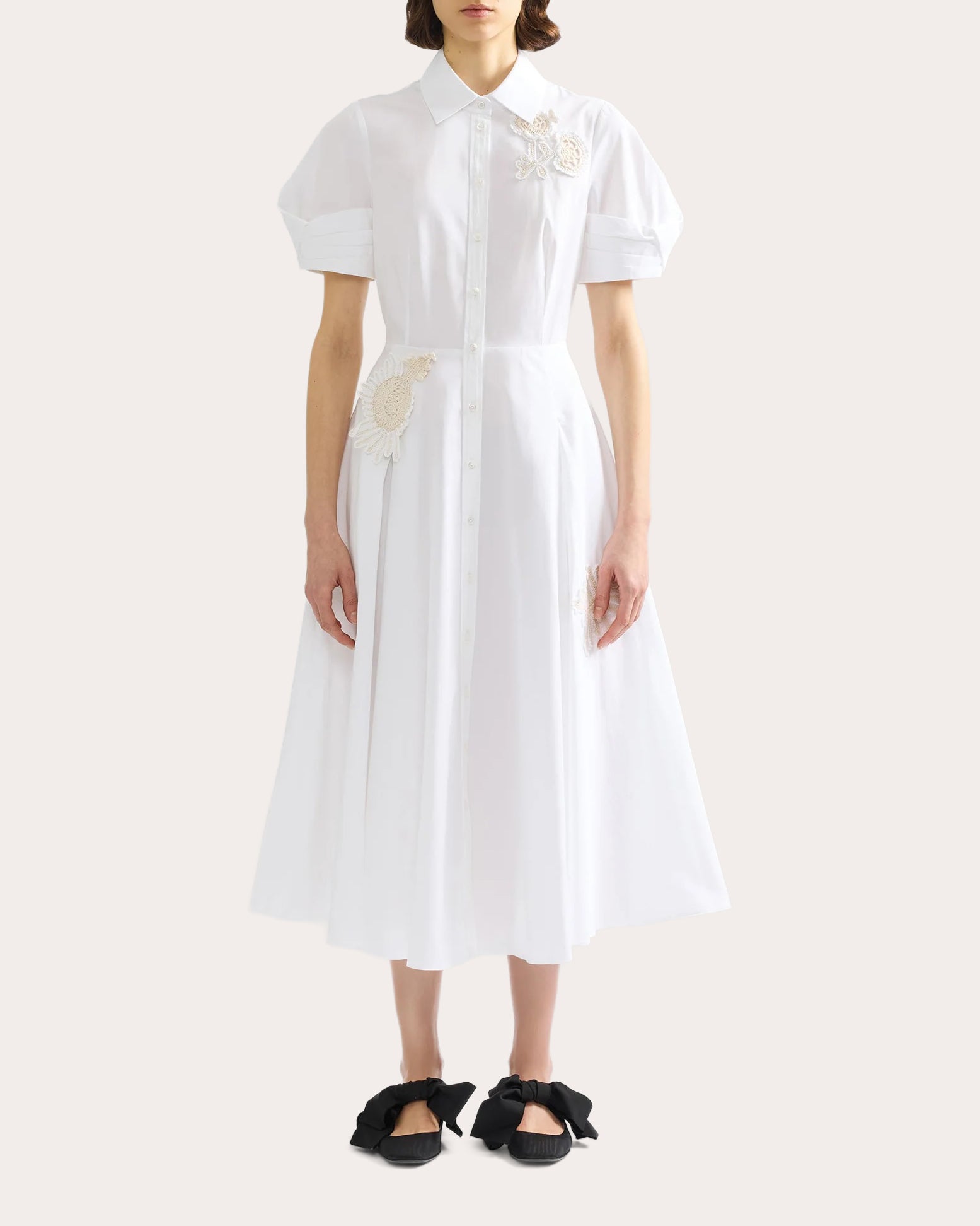 white cotton shirt dress midi Endless Dream Midi Shirt Dress White / XS