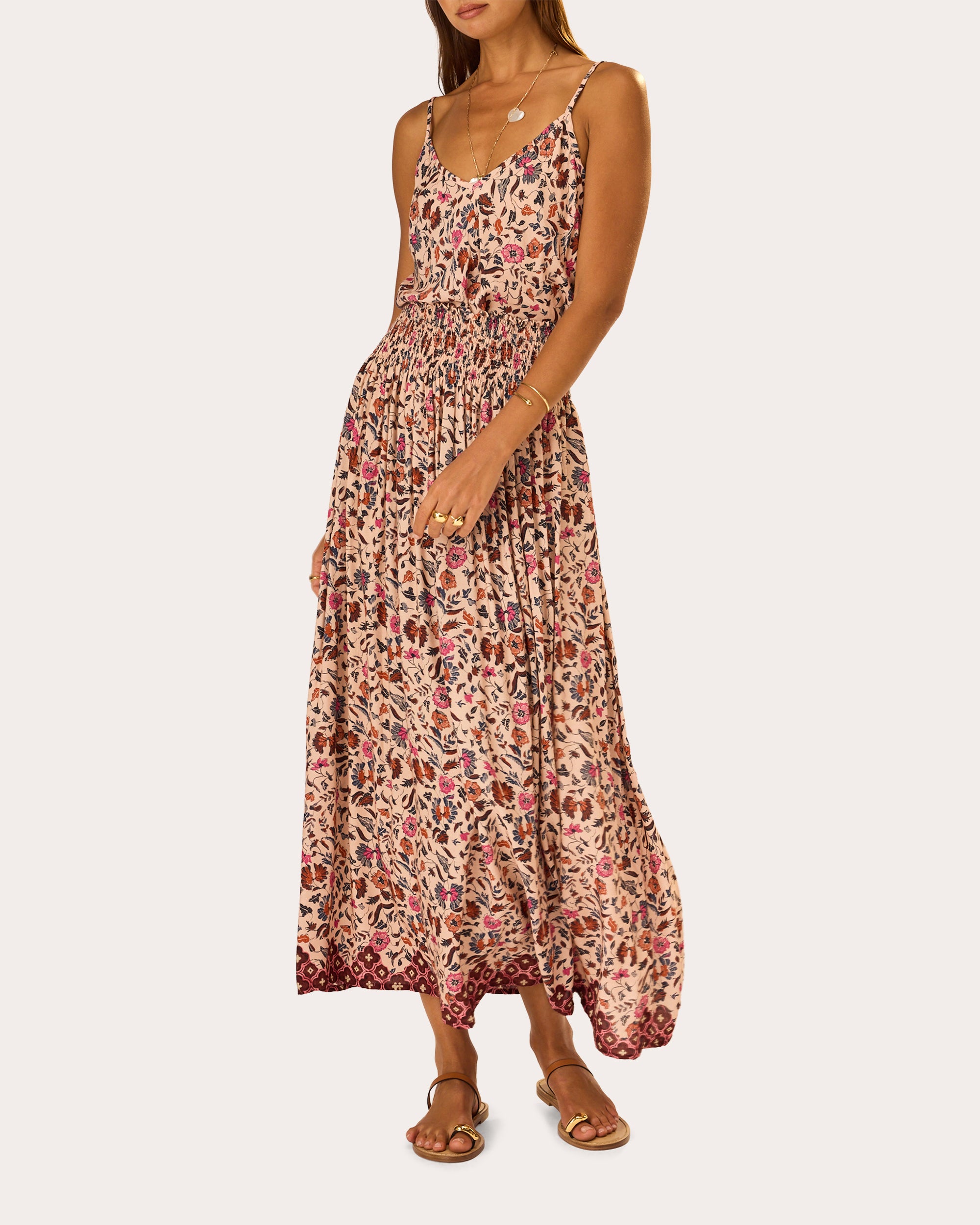Bella Floral Smocked Maxi Skirt