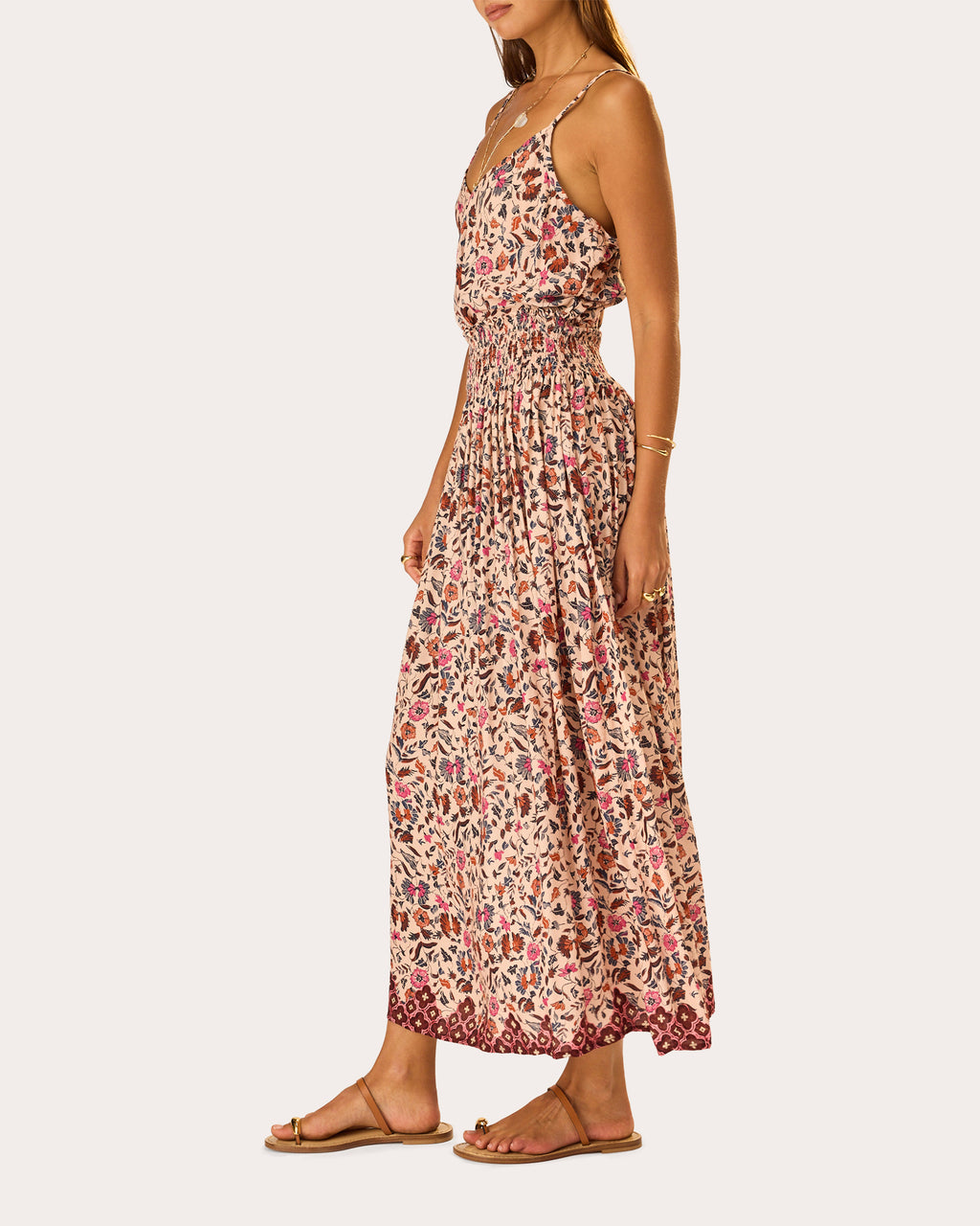 Bella Floral Smocked Maxi Skirt