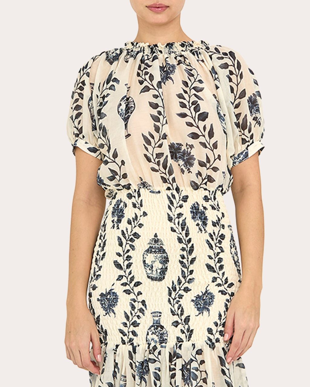 Dynastie Royale Smocked Maxi Dress