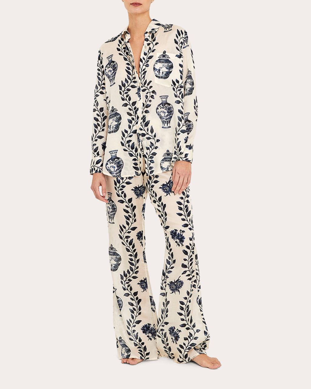 Dynastie Royale Cotton Silk Pull-On Pants