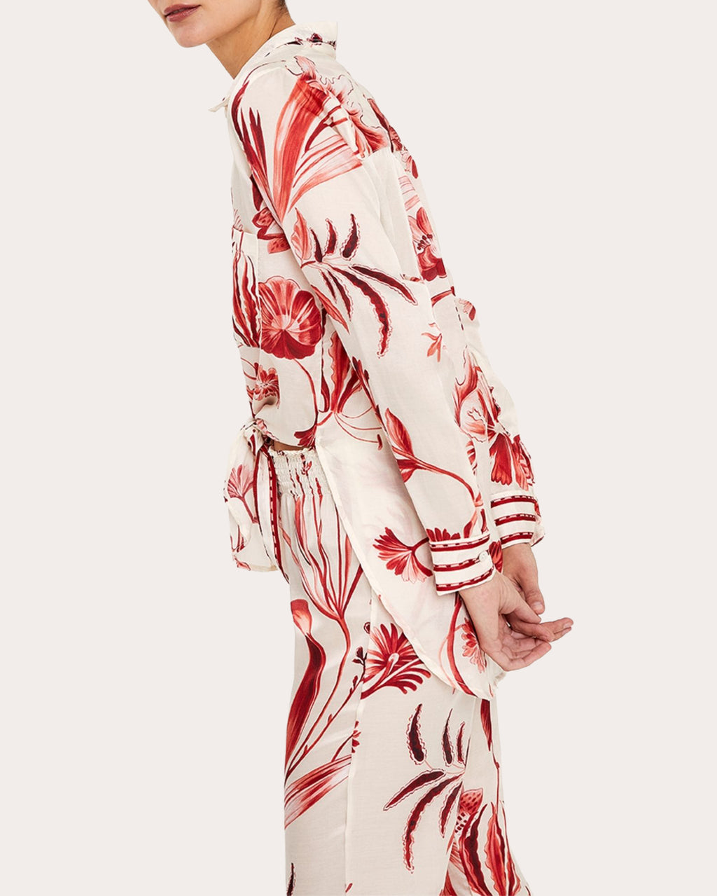 La Vie Rouge Cotton Silk Pull-On Pants