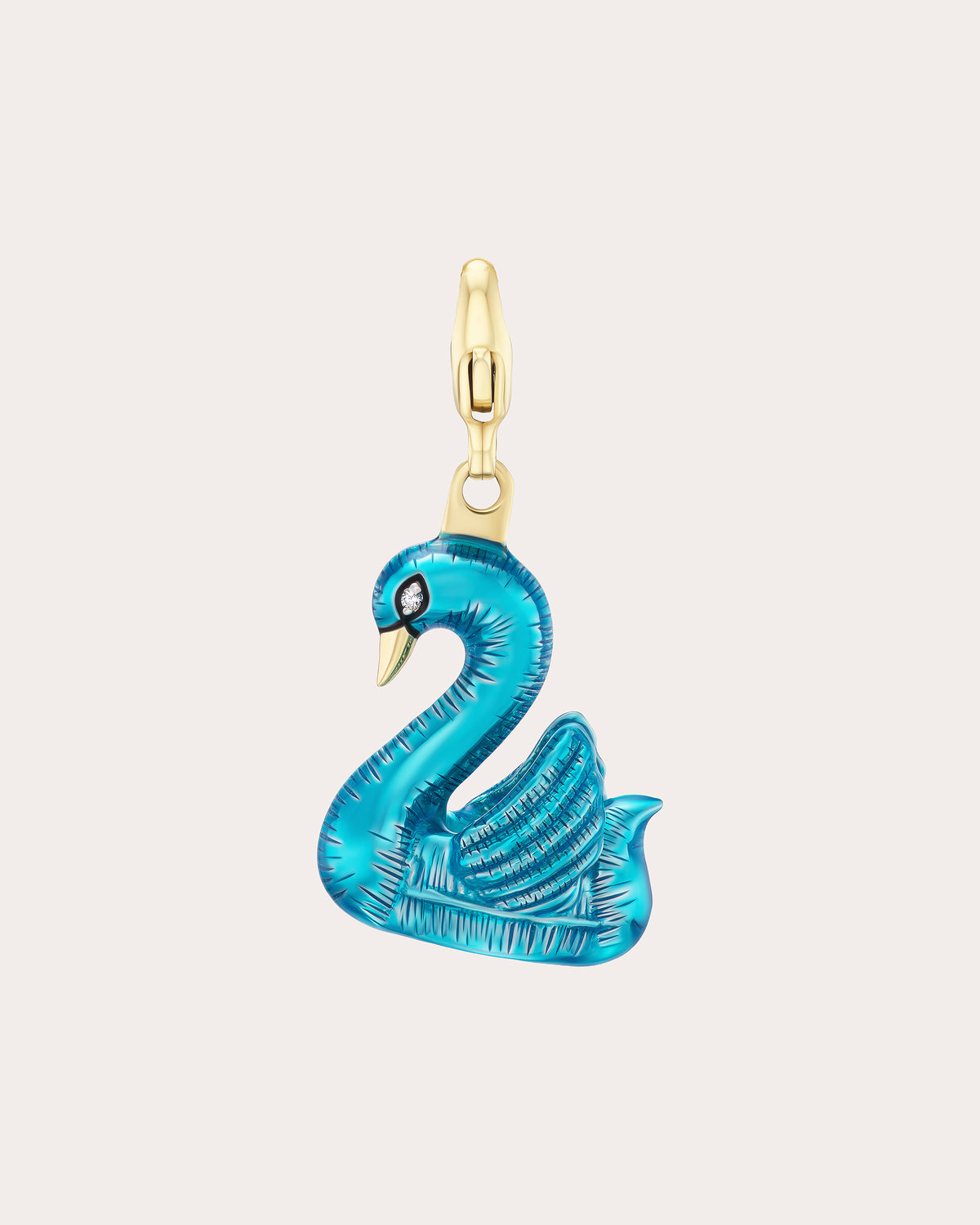Diamond Swan Floatie Charm