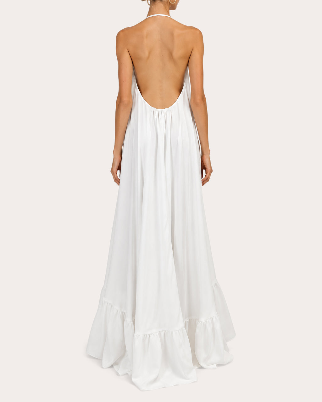 Sadie Silk Crepe Halter Gown