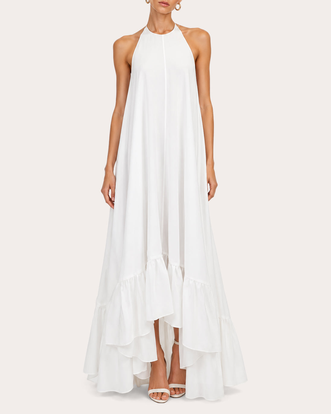 Sadie Silk Crepe Halter Gown
