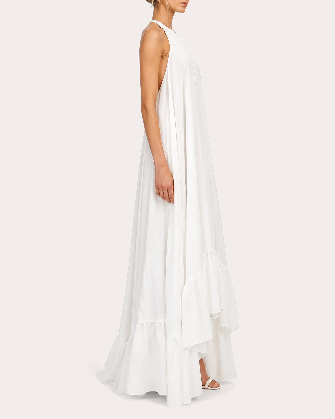 Sadie Silk Crepe Halter Gown