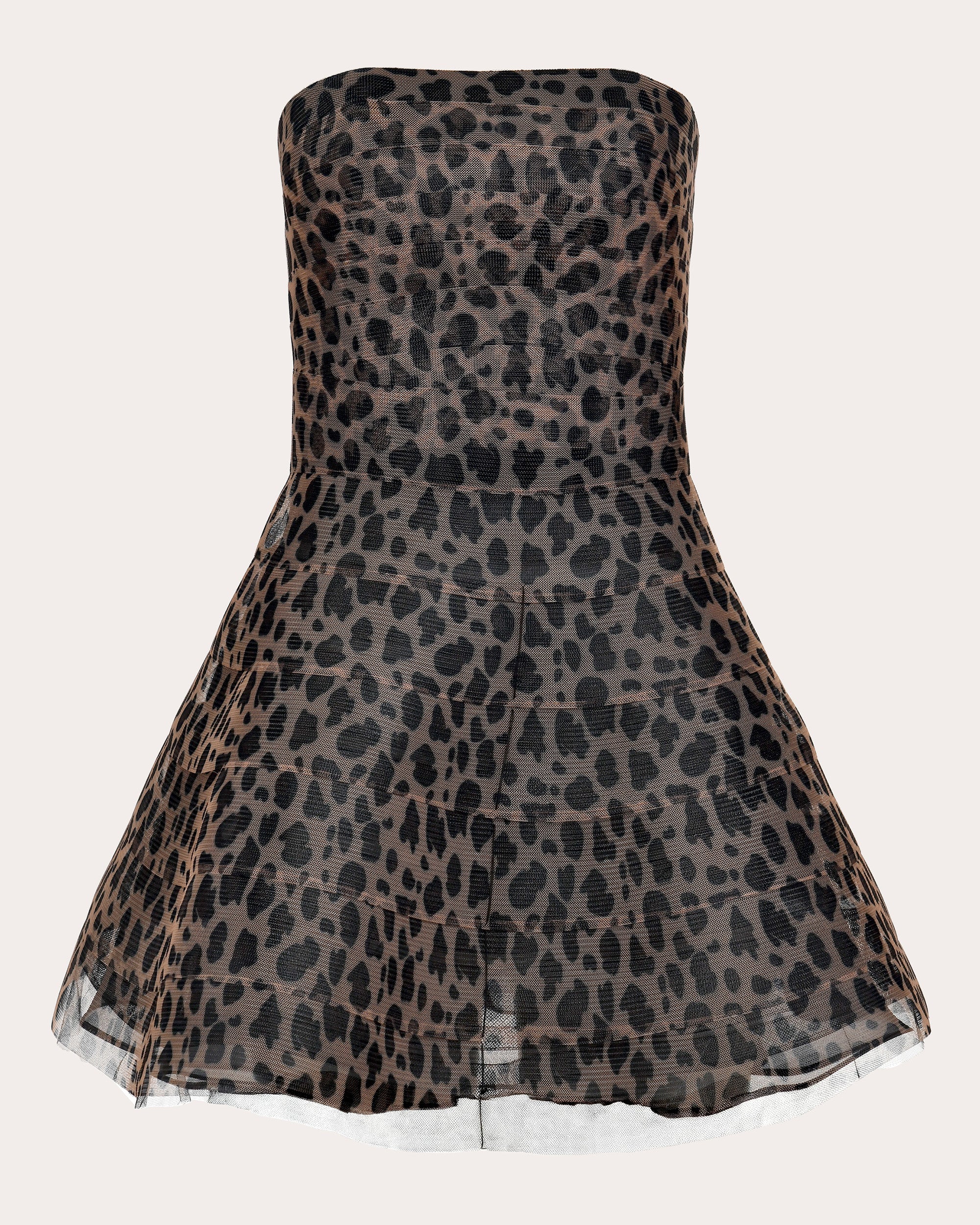 savannah mini dress Savannah Leopard Strapless Mini Dress