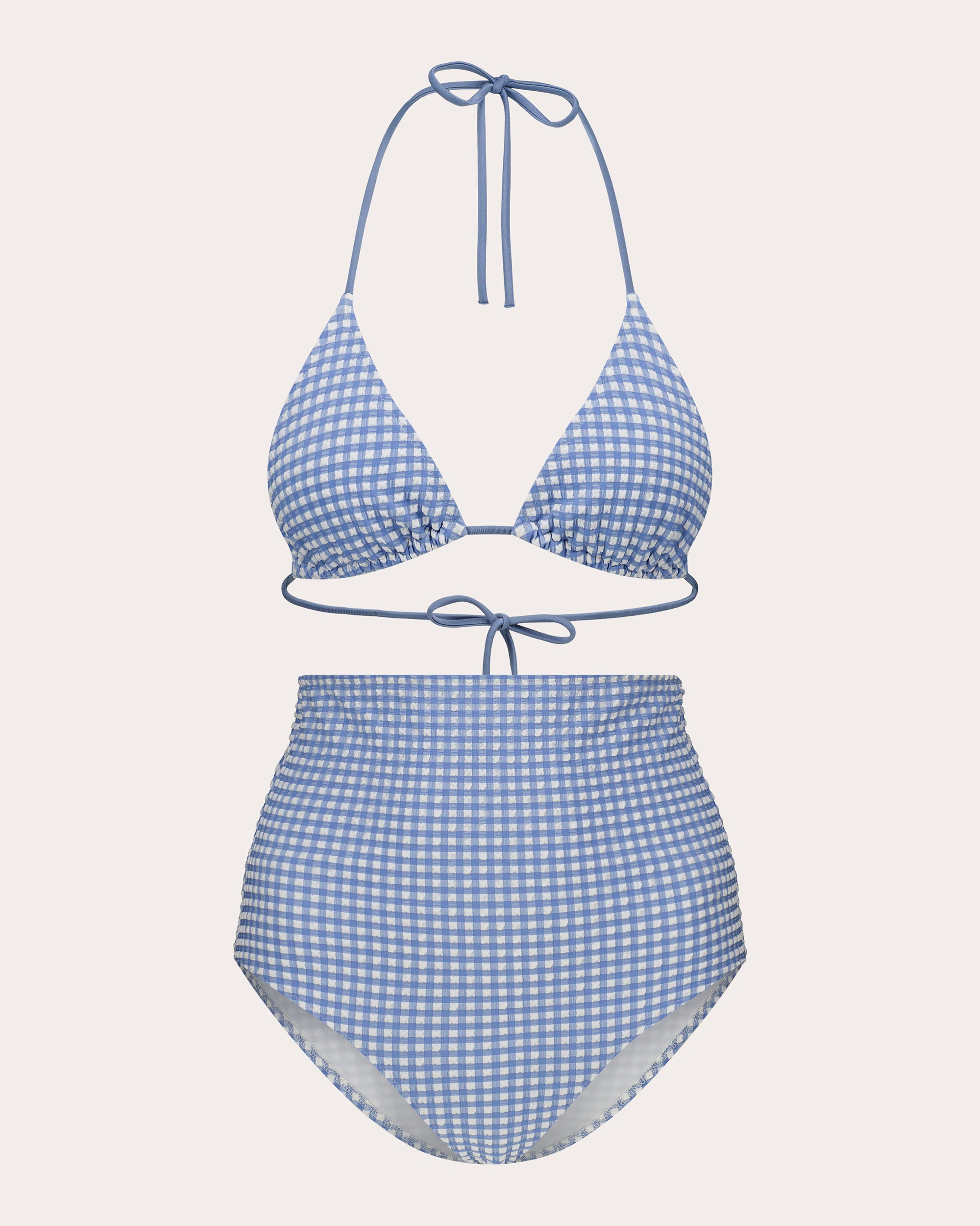 Scarlett Gingham Triangle Bikini Top