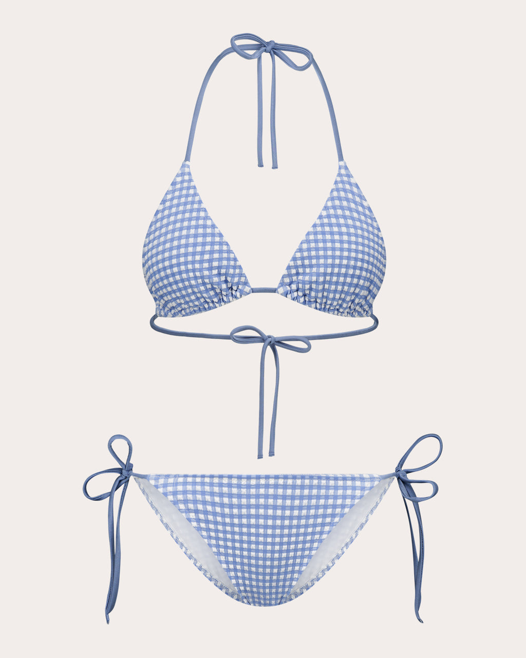 Poppy Gingham String Bikini Bottoms