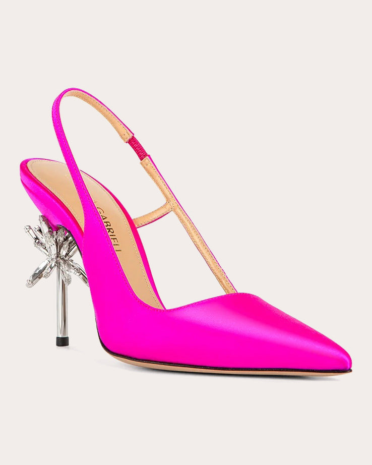 Scarlett Supernova Crystal Satin Slingback