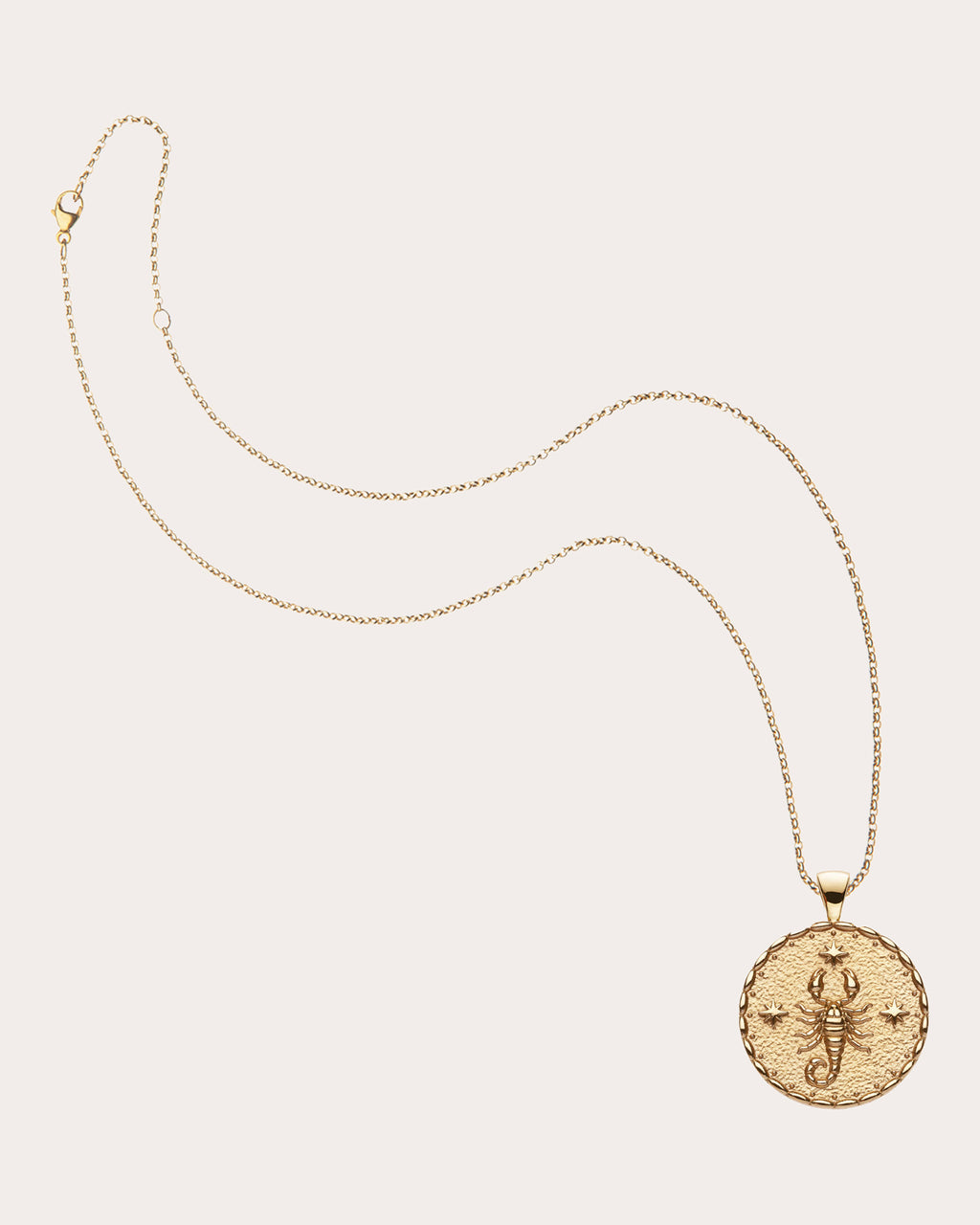 SCORPIO Small Zodiac Coin Pendant Necklace