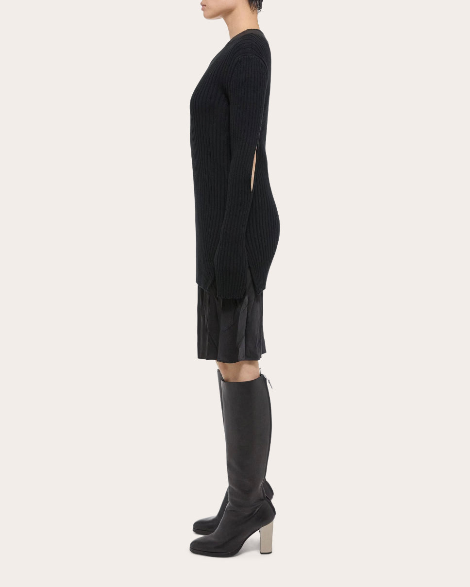 Ribbed Long-Sleeve Top