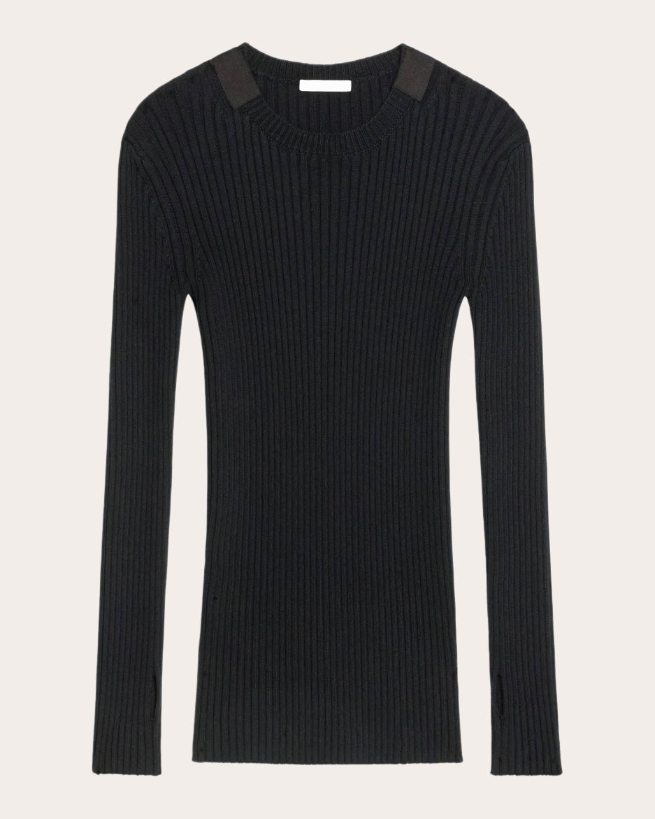 Ribbed Long-Sleeve Top