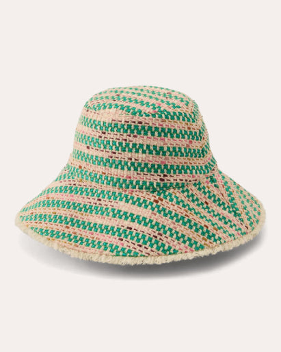 Cintia Bouclé Stripe Bucket Hat
