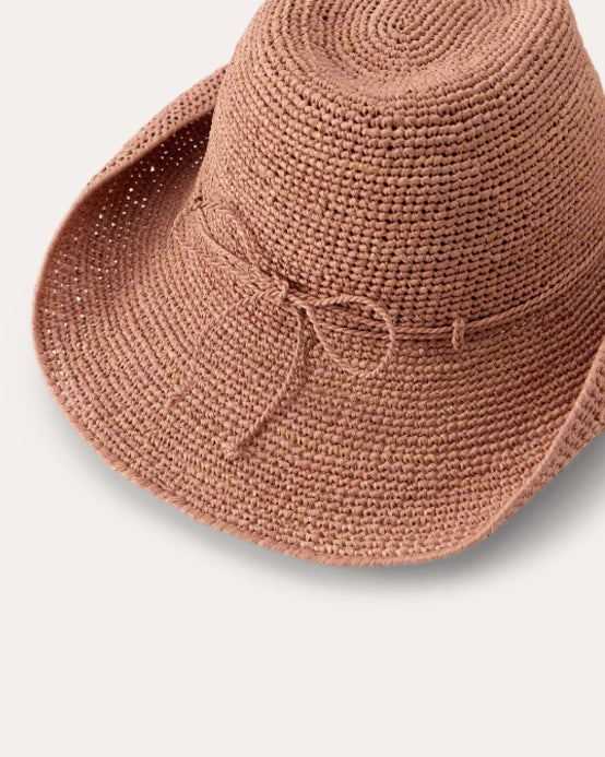 Belen Crocheted Raffia Cowboy Fedora