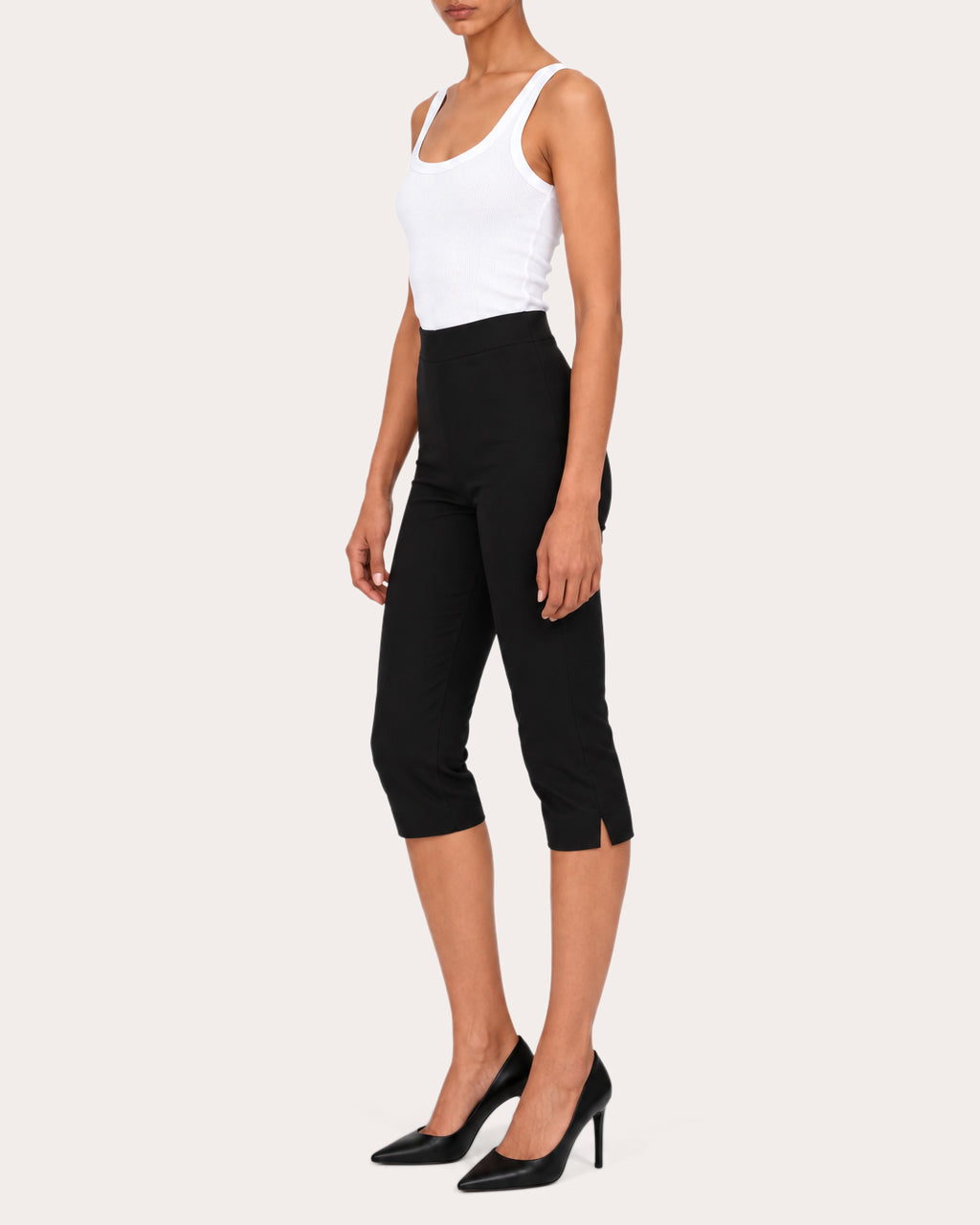 Shreya Charmeuse Capri Pants