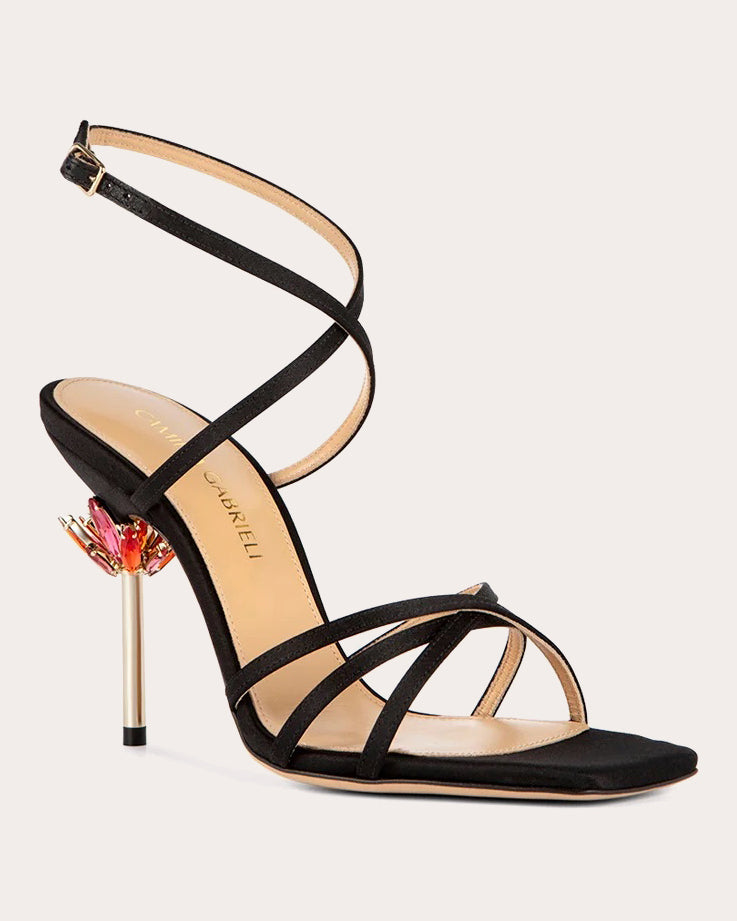 Sienna Blossom Crystal Satin Sandal