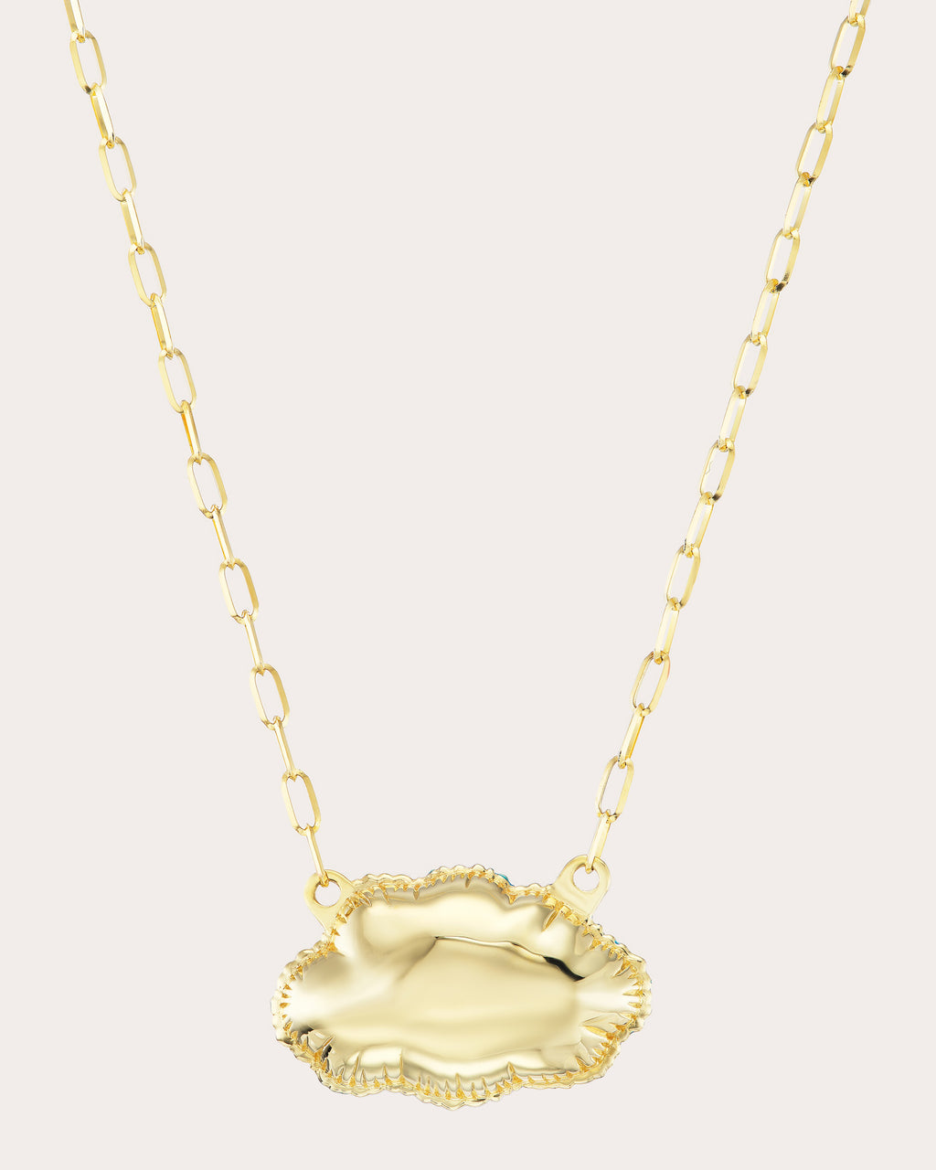 Sky Blue Silver Lining Pendant Necklace