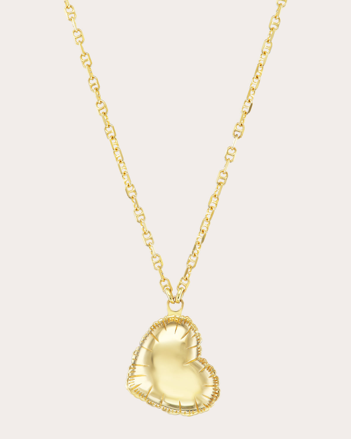 14k Gold Small Heart Balloon Pendant Necklace